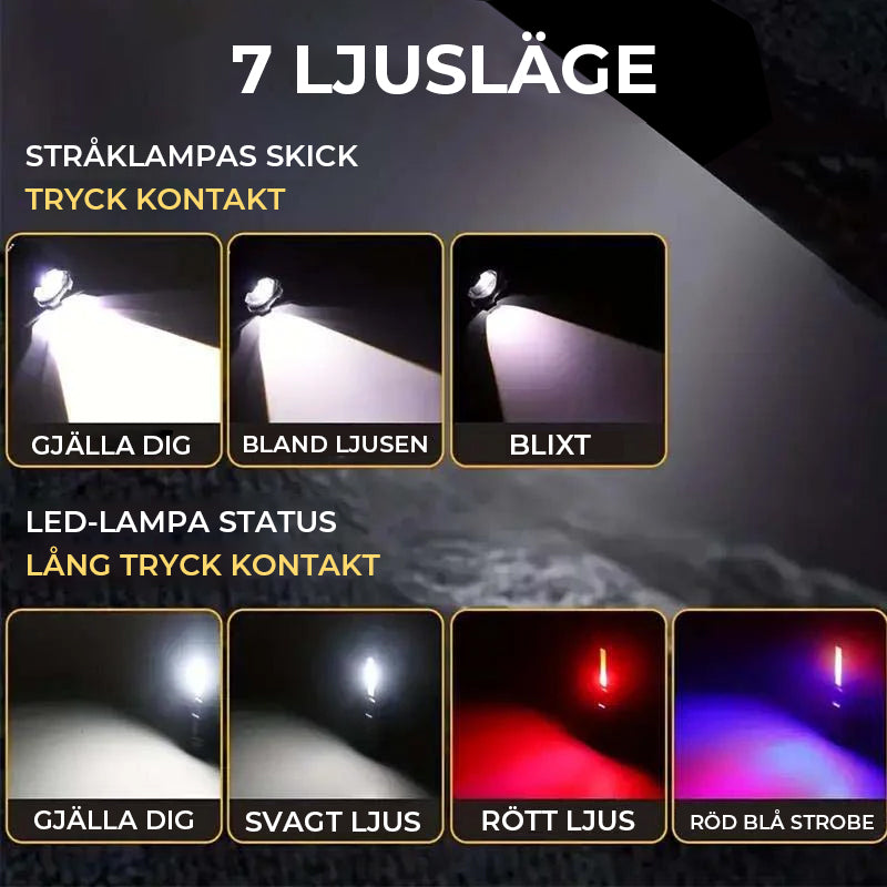 Vit laser med lång räckvidd Ultraljus ficklampa