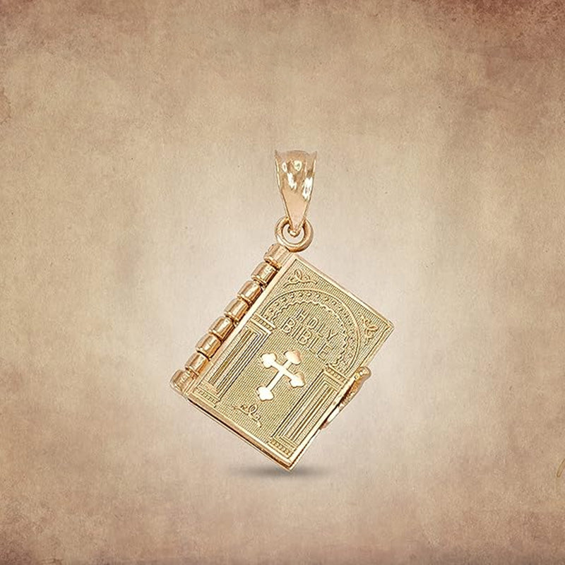 Openable Bible Book Necklace