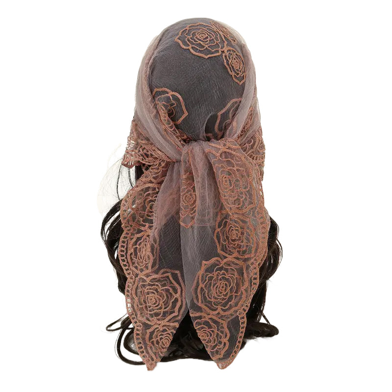 Spring Floral Mesh Scallop Design Bandana