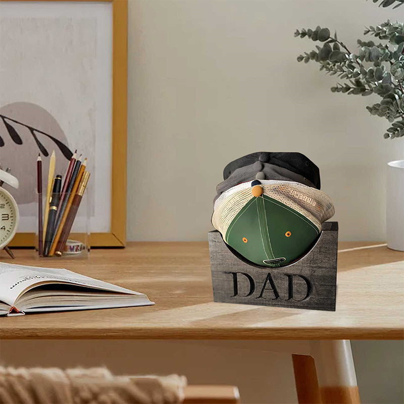 Trä hatthållare display stativ