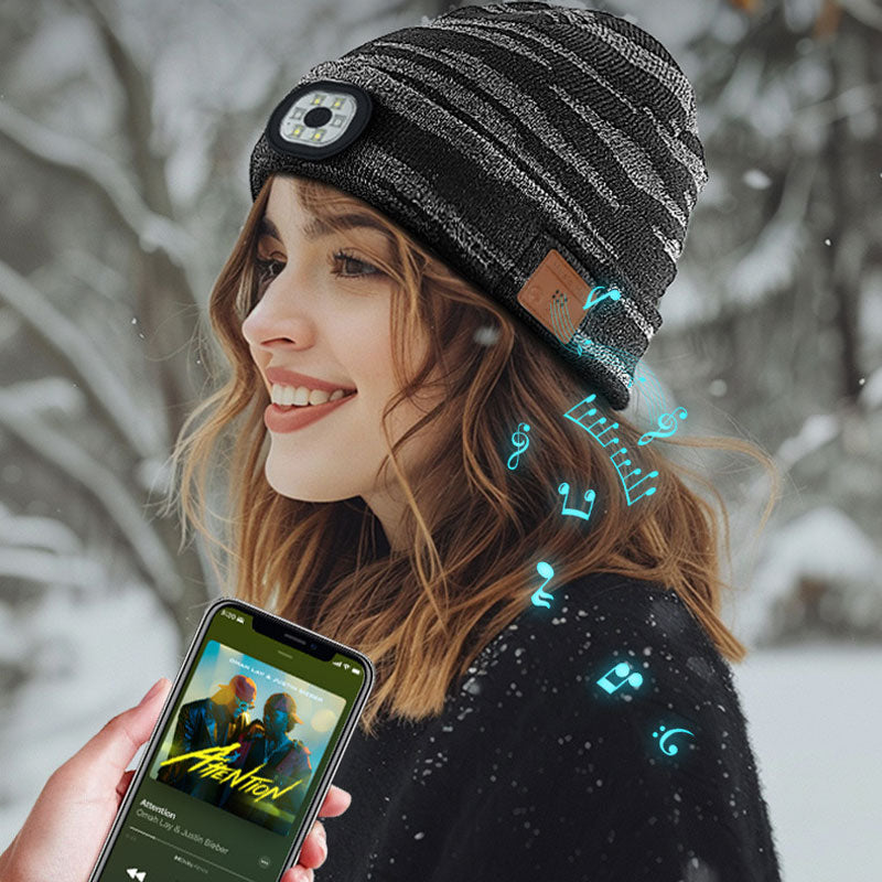 Bluetooth Music Beanie with LED Light