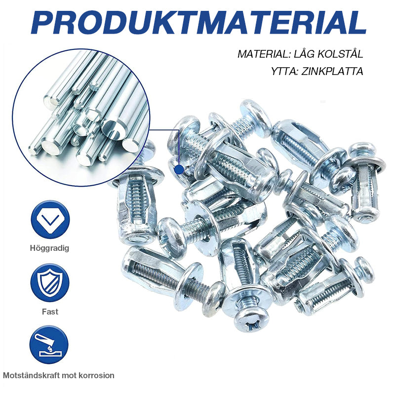 Expansionsskruvens kronbladsmutter (50 st)