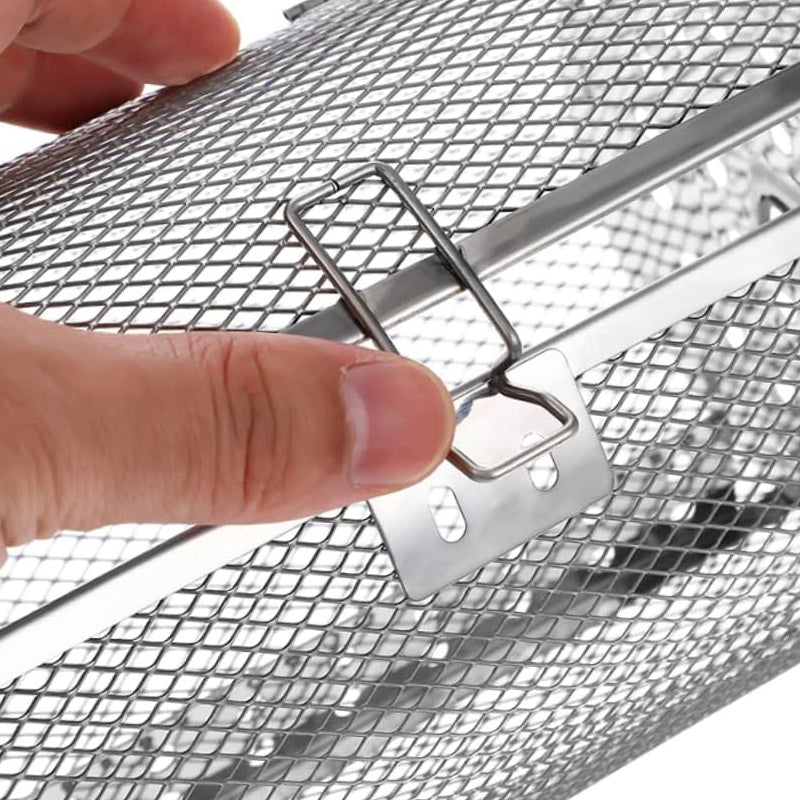 Roterande grill i rostfritt stål