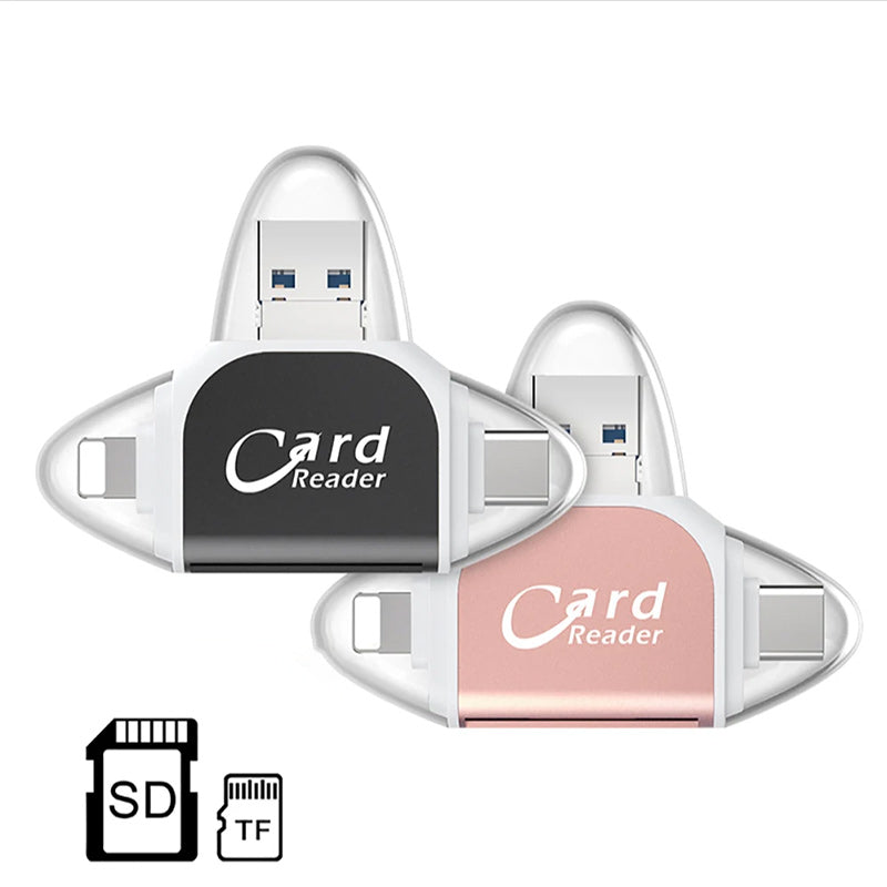 Multi-Port 4 in1 Universal SD TF-kortläsare
