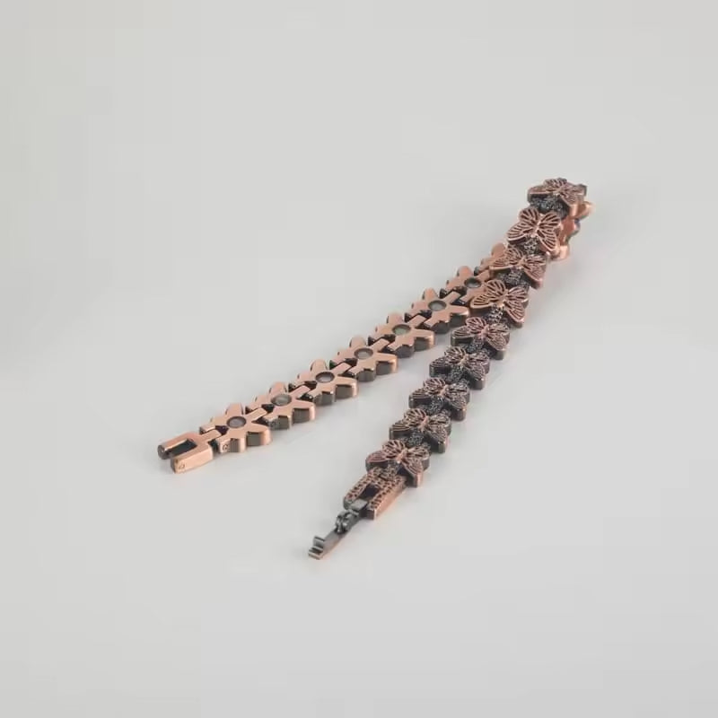 Red Copper Magnetic Butterfly Bracelet