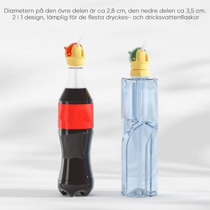 Återanvändbart sugrörslock för vattenflaska för barn