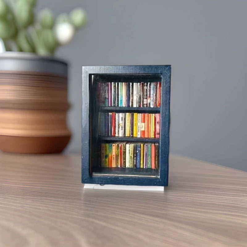 Mini Wooden Book Storage Box