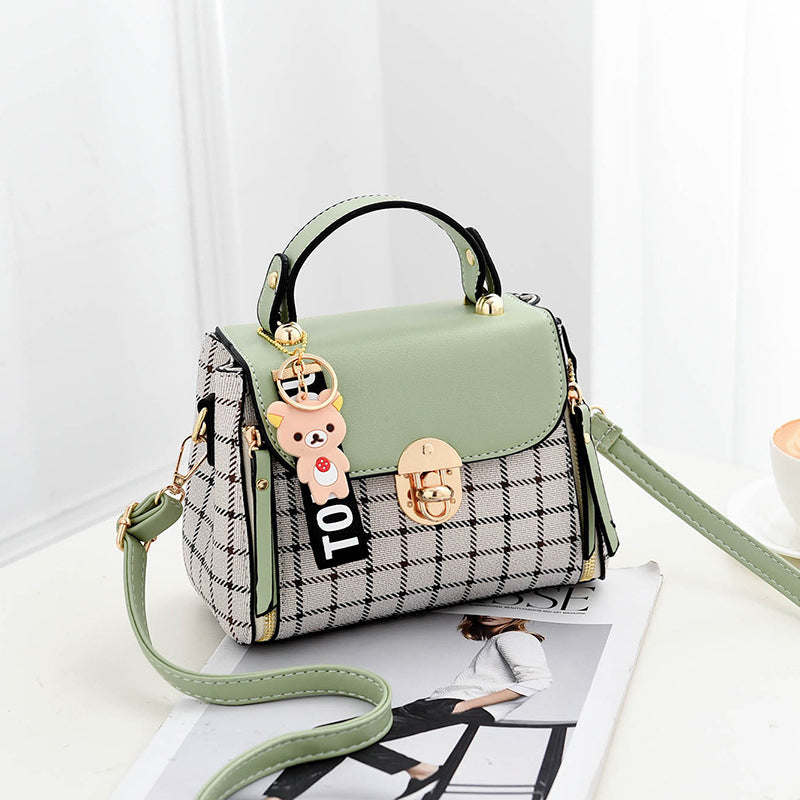 Fashionable Plaid Handbag