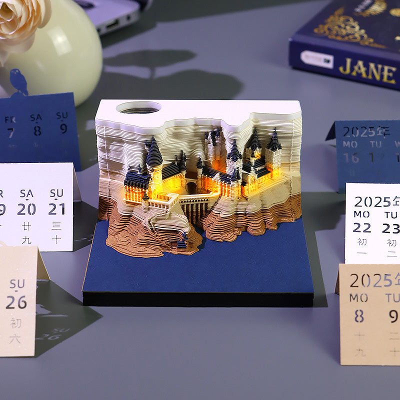 Castle 3D Memo Note Calendar