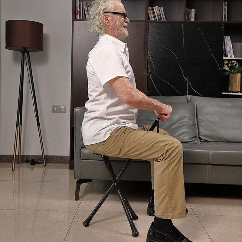 Foldable Walking Stick Chair