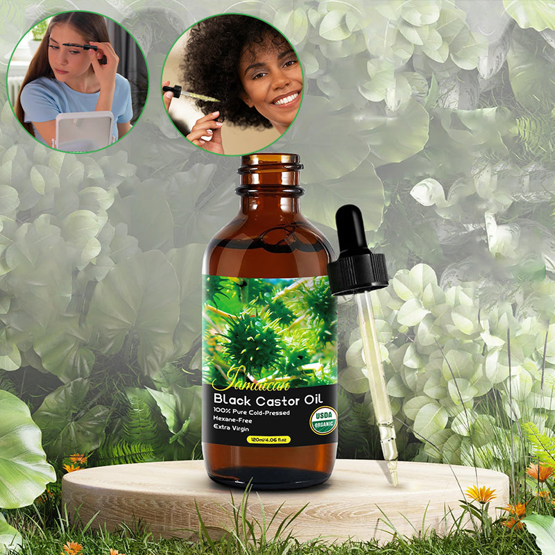 Organic Cold Pressed Black Castor Oil for Hair Growth