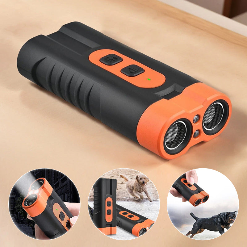 High-power dual-core ultrasonic dog deterrent