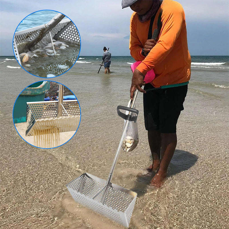 Sand Flea Rake, Long Handle Sand Sifter for The Beach