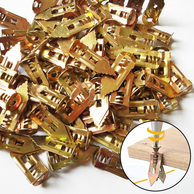 Gipsplatt Expansionsankare + Högstyrk Sinkskruvar Kit (Förpackning med 100)