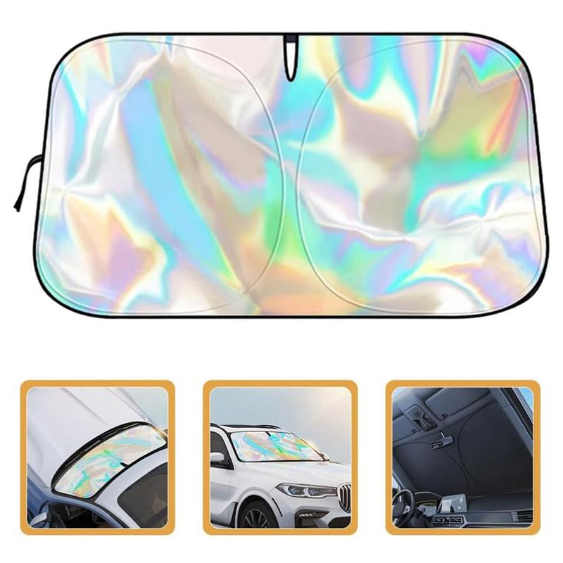 Foldable Reflective Car Windshield Sunshade – Heat Insulation & UV Protection for Front Window
