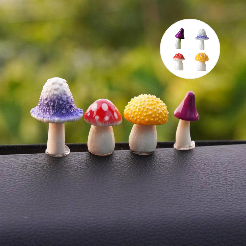 Simulation Mushroom Car Decoration