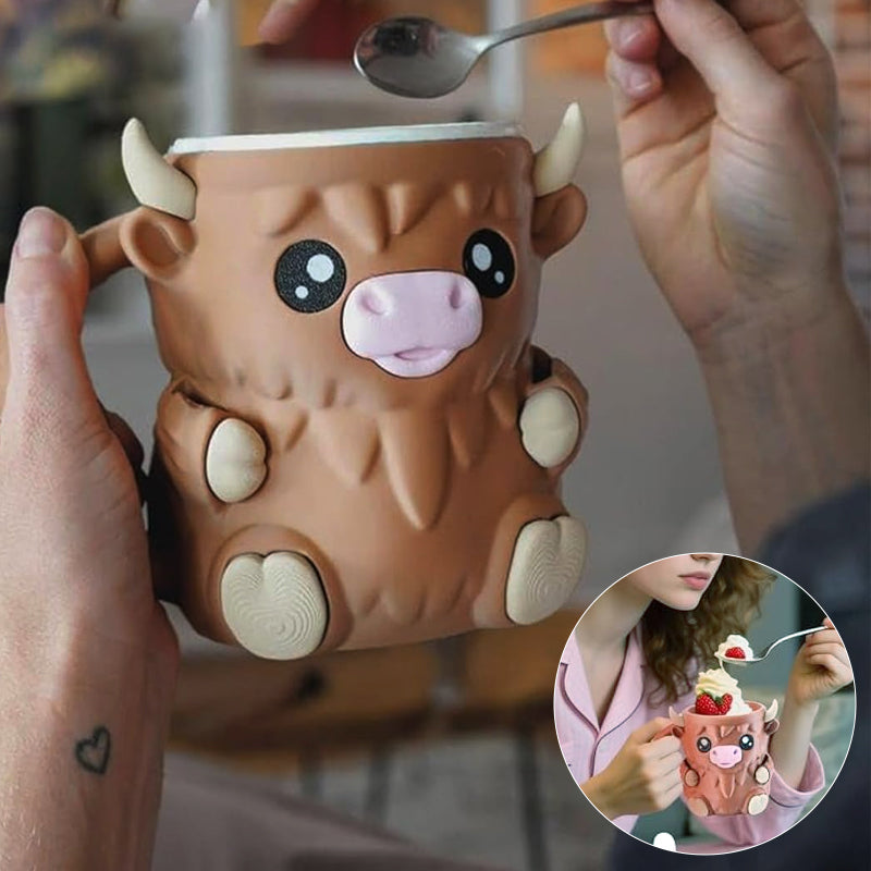 Highland Cow Ice Cream Pint Holder