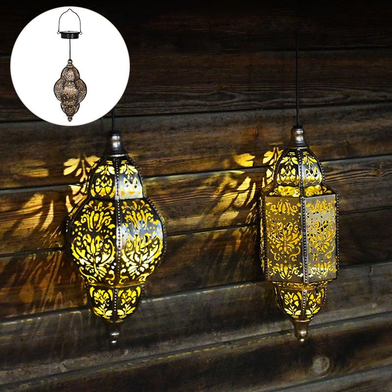 Solar Vintage Garden Decor Waterproof LED Lamp with Unique Design