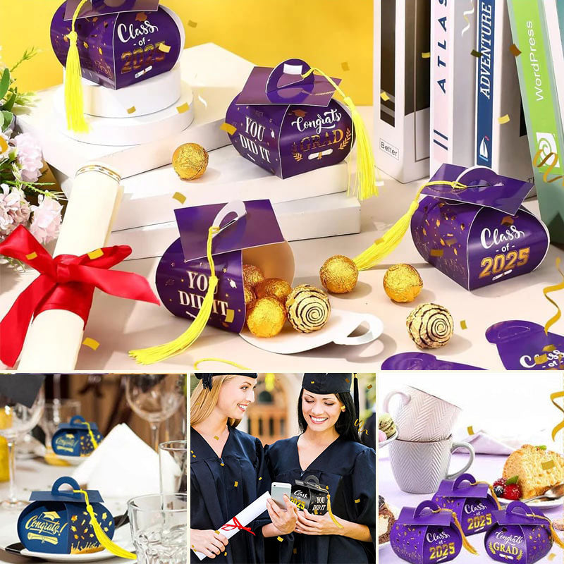 🎁✨50 × Graduation Cap Gift Boxs(🍬No Candies)