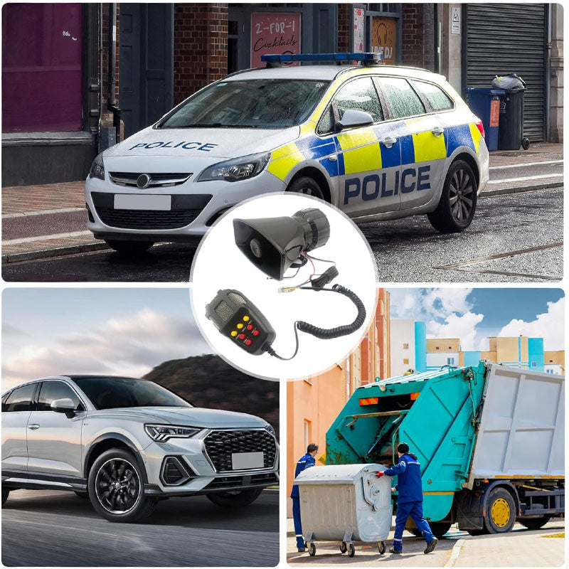 7 Tone Sound Mic PA Speaker Car Horn