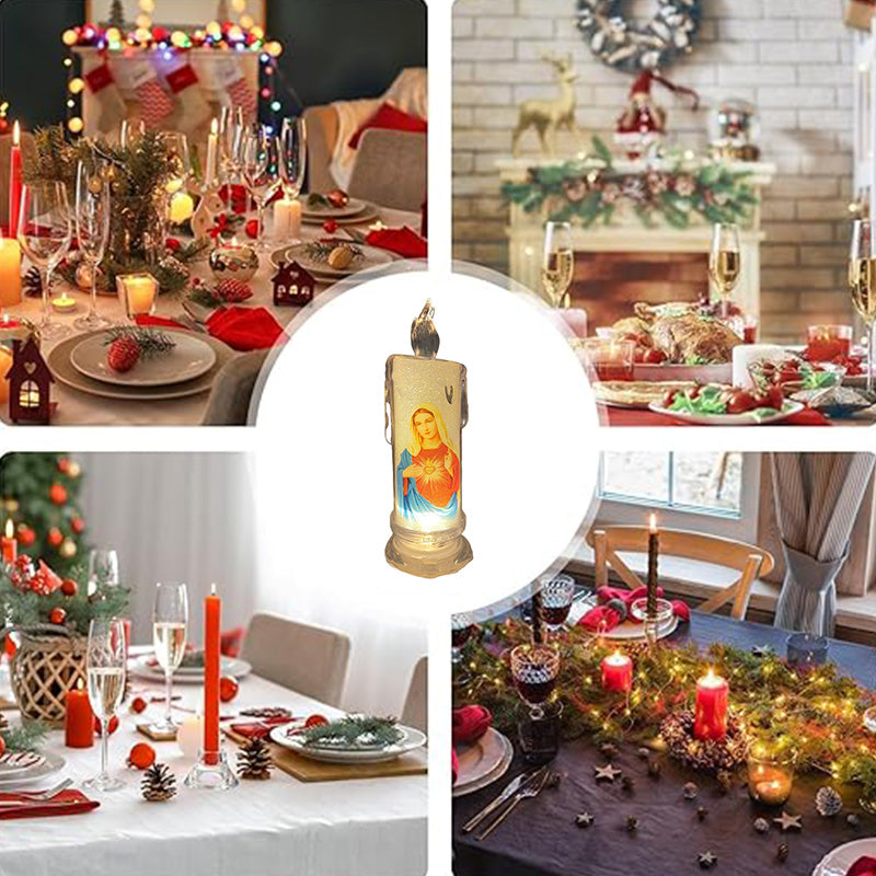 LED bön flamlösa ljus