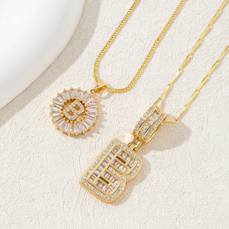 Initial Letter Pendant Necklaces