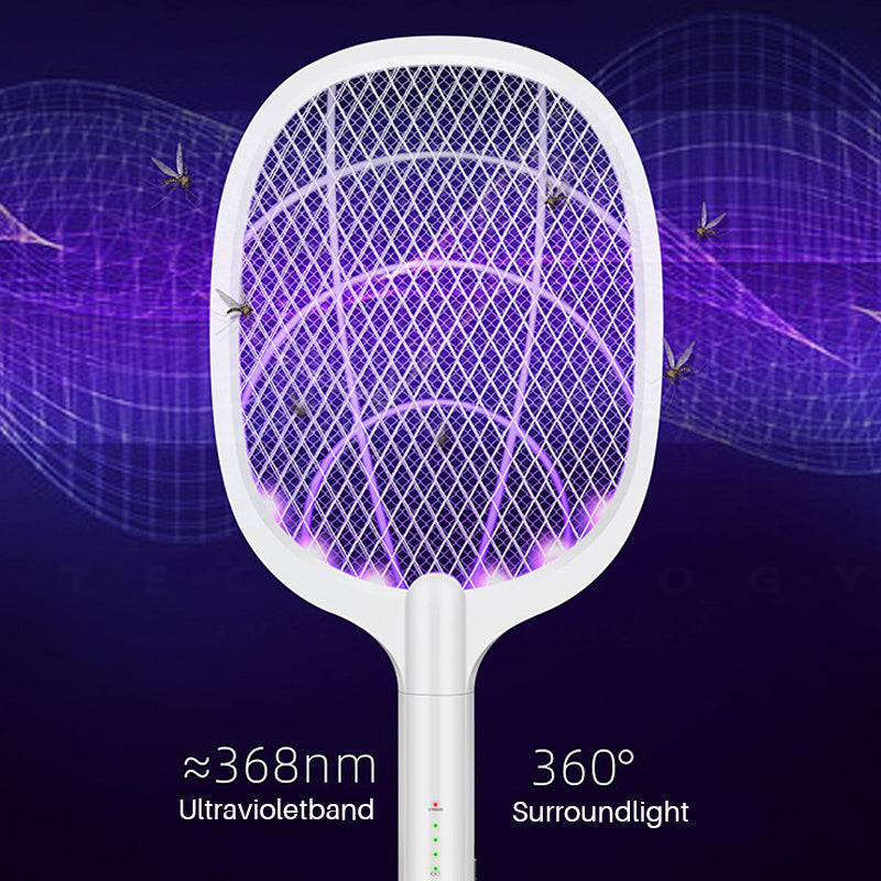 USB Rechargeable Electric Fly Swatter Large Insect Racket