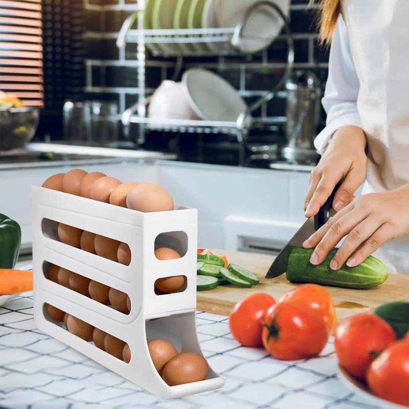 4-Tier Sliding Egg Storage Box