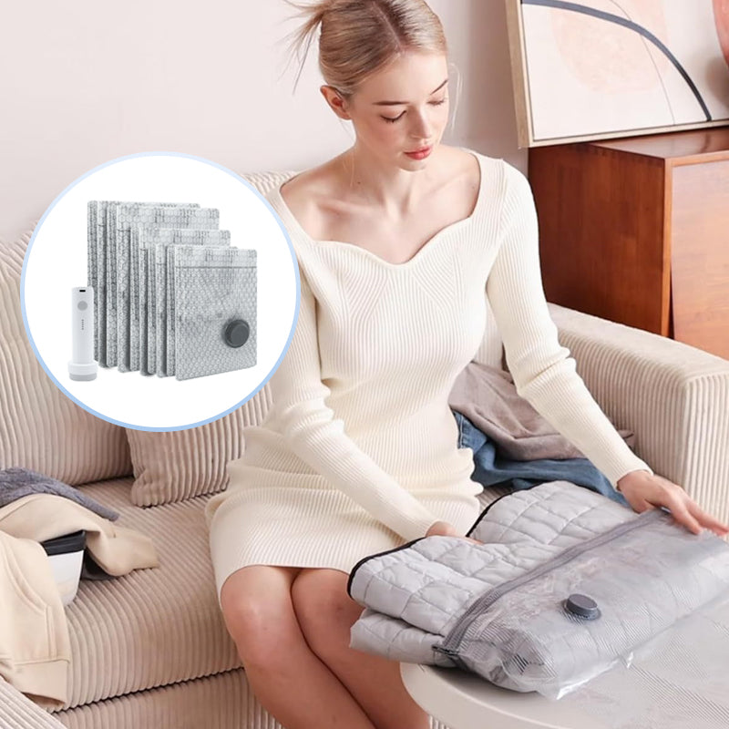 Cordless Travel Vacuum Bag Set