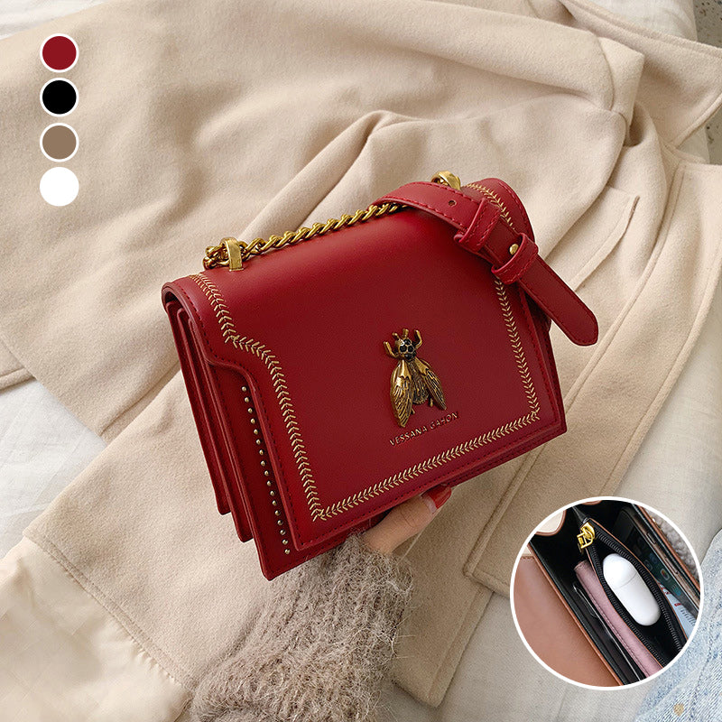 Elegant Bee Patch Crossbody Bag for Women