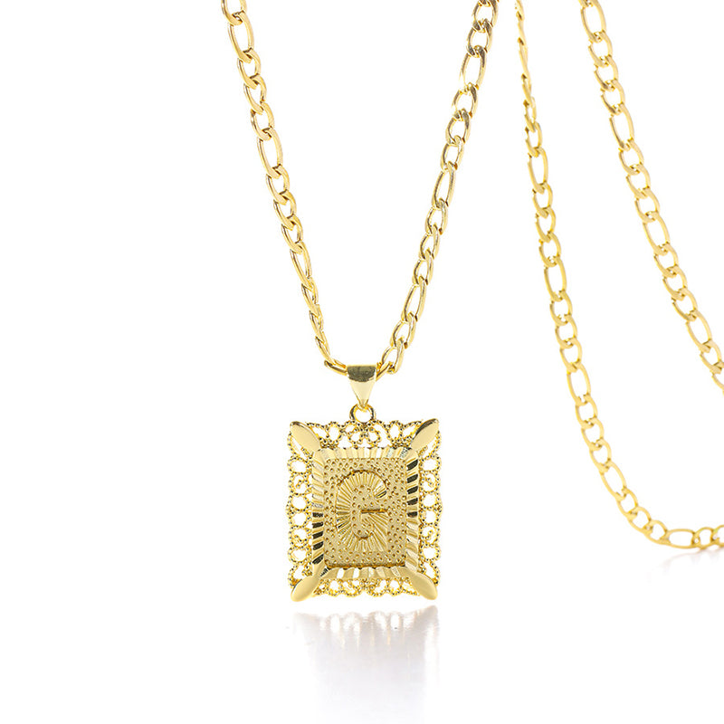Gold Letter Pendant Necklace