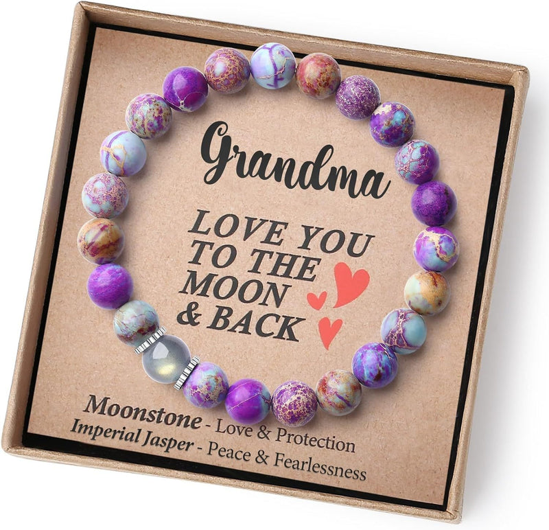 Naturligt ädelstensarmband för kvinnor