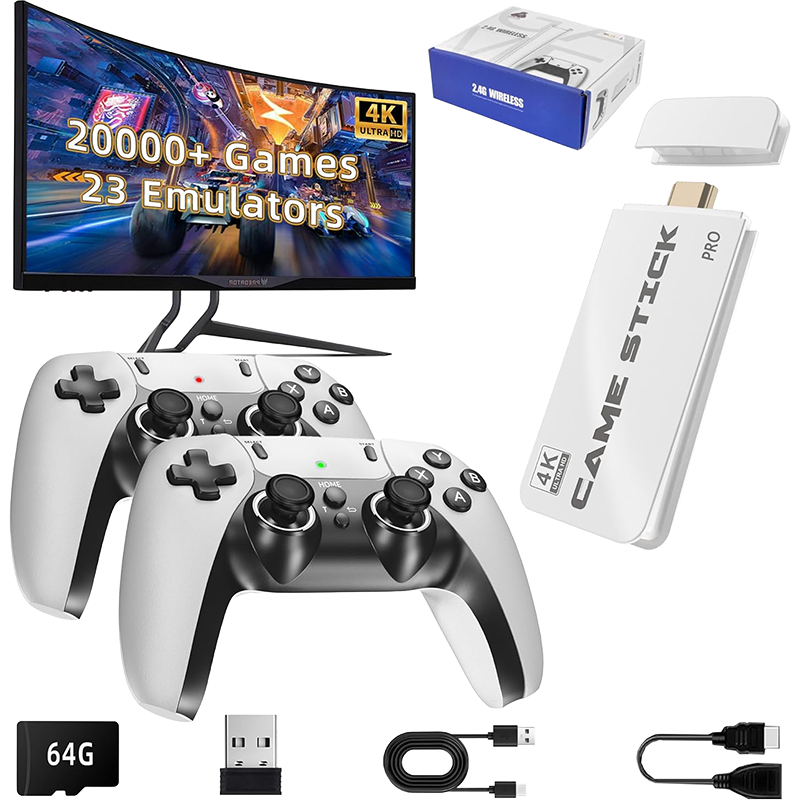 Retro Game Console Dual Wireless Controllers
