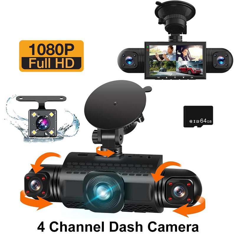 4-Channel 360° Dash Camera Set