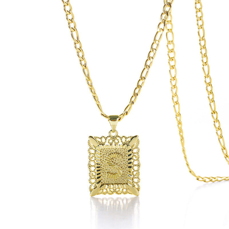 Gold Letter Pendant Necklace