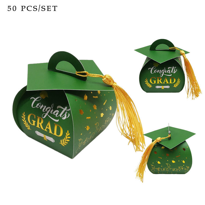 🎁✨50 × Graduation Cap Gift Boxs(🍬No Candies)