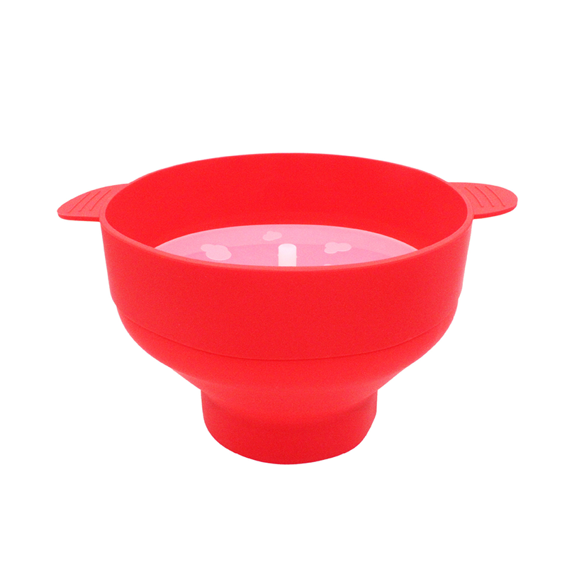 Collapsible Silicone Popcorn Bowl (with handles)