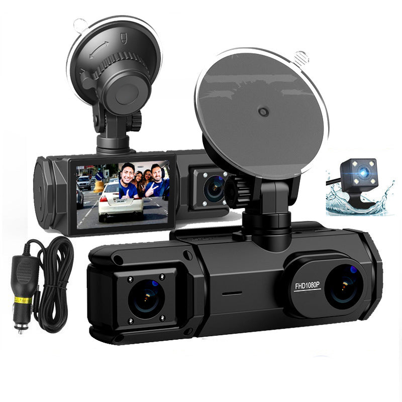 3 Lens Car Dvr Dash Cam