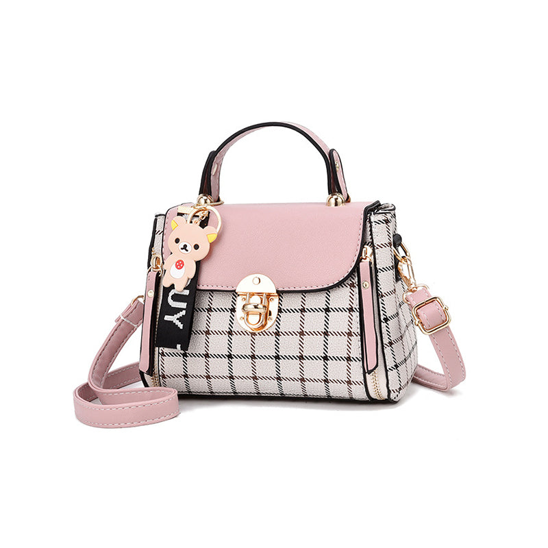 Fashionable Plaid Handbag