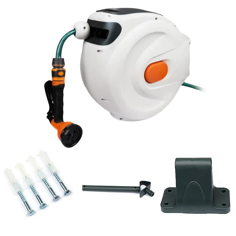 Garden Water Hose Reel with Nozzle