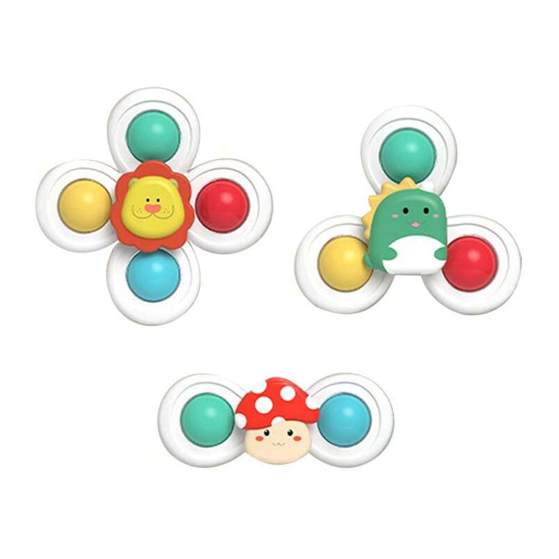 Tecknad snurrande leksak med sugkopp för barn