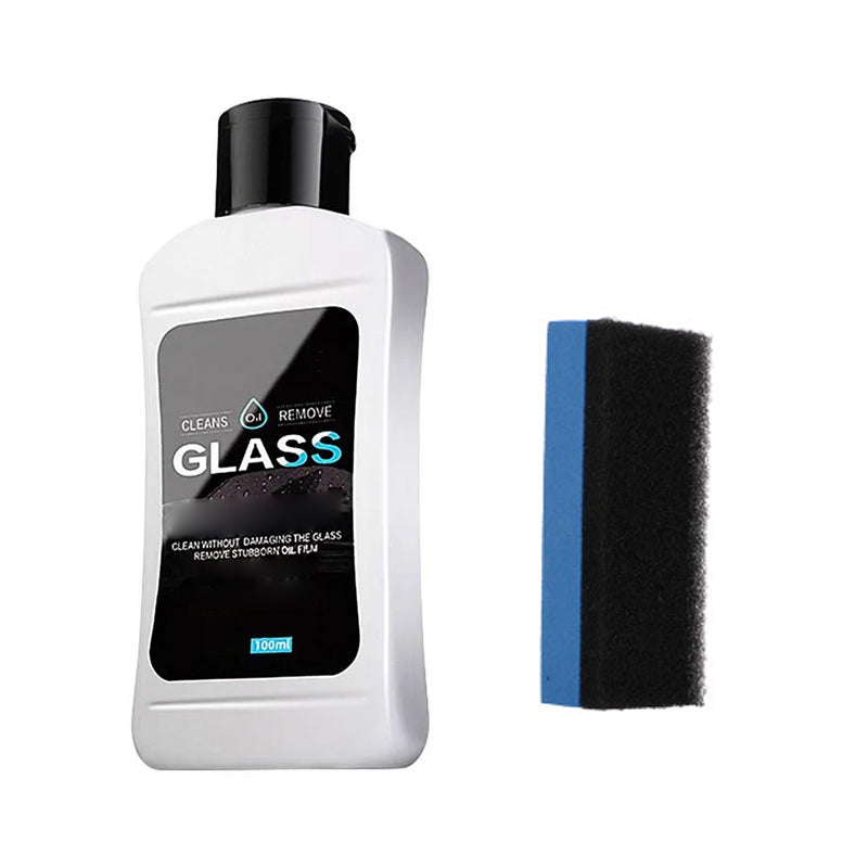 Car glass oil film cleaner