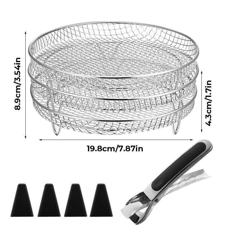 Set of 3 Stackable Baskets for Airfryer