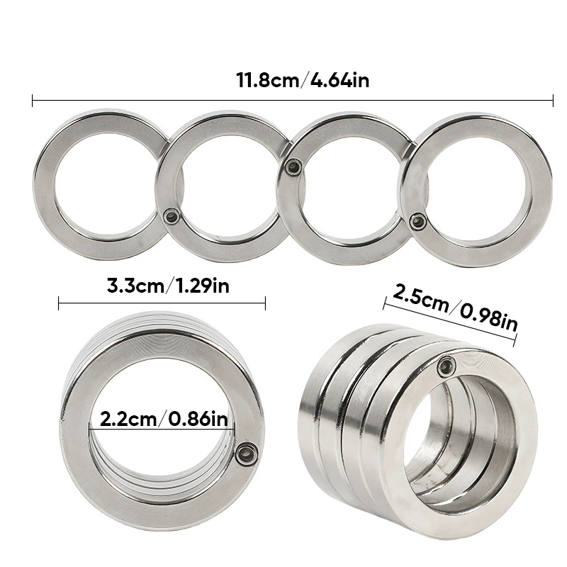 Self-Defense Ring Set with Rotating Clasp