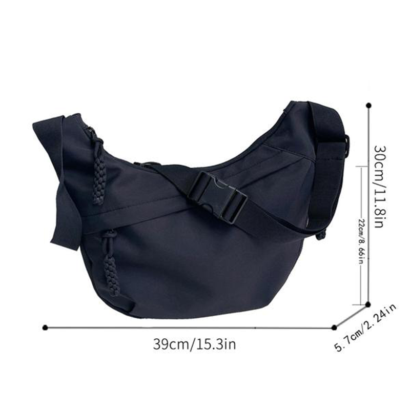 Fashion Plain Color Nylon Crossbody Bags for Women