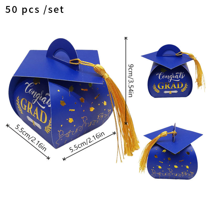 🎁✨50 × Graduation Cap Gift Boxs(🍬No Candies)