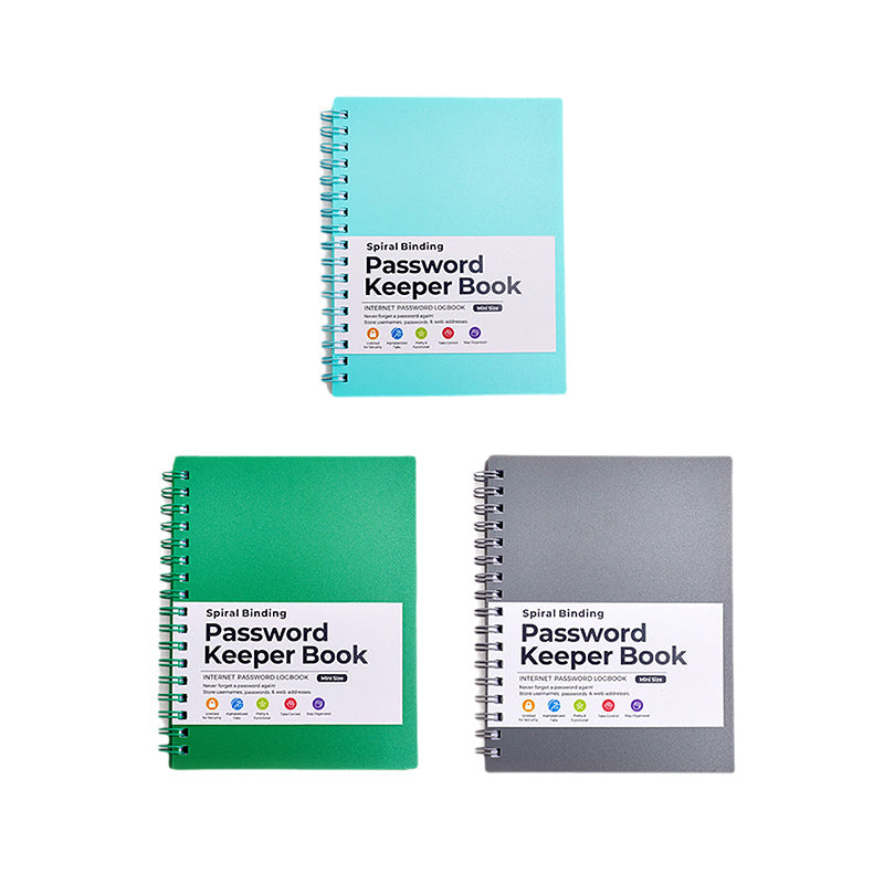 A6 spole lösenordsskyddsbok