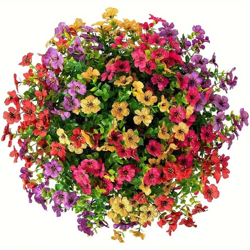 Konstblomma (12 st/paket), UV-beständiga färgglada dekoblommor