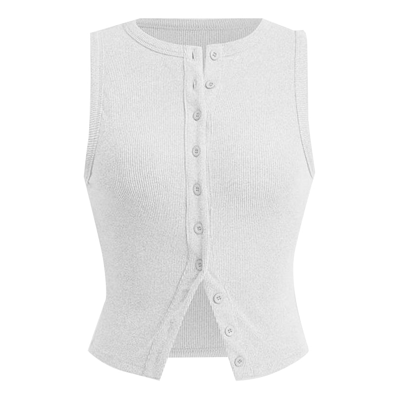 Sleeveless Buttoned Vest