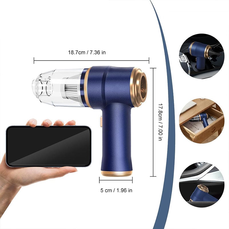 Bärbar sladdlös bil och hushållsdammsugare